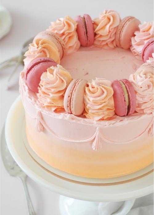 Macaron Pink Cake 